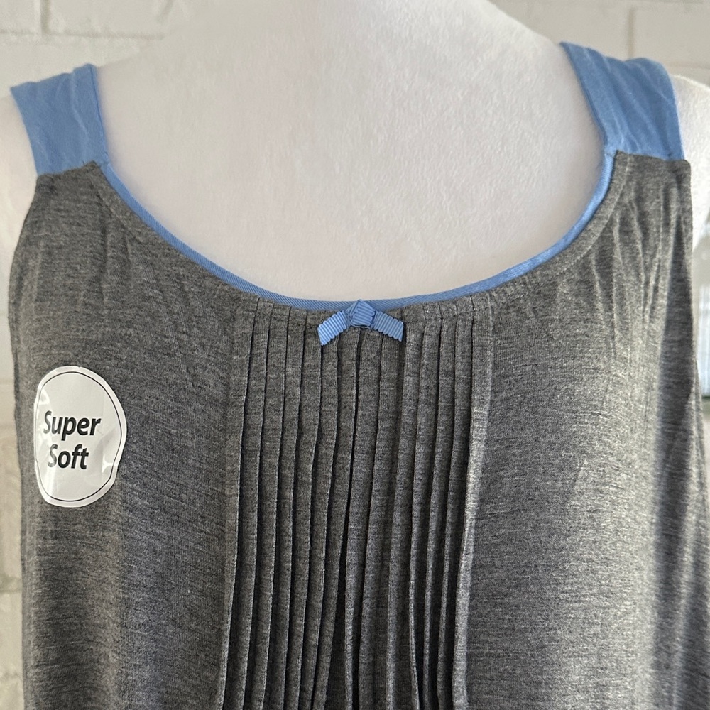 George Gray and Blue Women's Sleep Dress - Picture 10 of 12